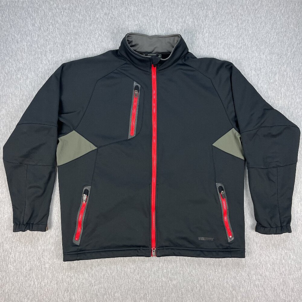 Zero Restriction Tour Series Windstopper Jacket Mens XL Black Gray Golf Full Zip